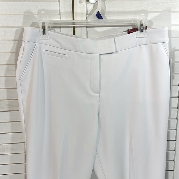 White Dress Pants Size 16 Straight Leg Investments NWT - Picture 8 of 12